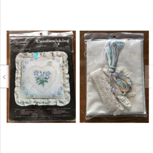 Morning Glory Pillow Candlewicking Embroidery Kit by Janlynn #2927 - Picture 3 of 3